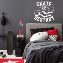 Vinilos y pegatinas skate and destroy
